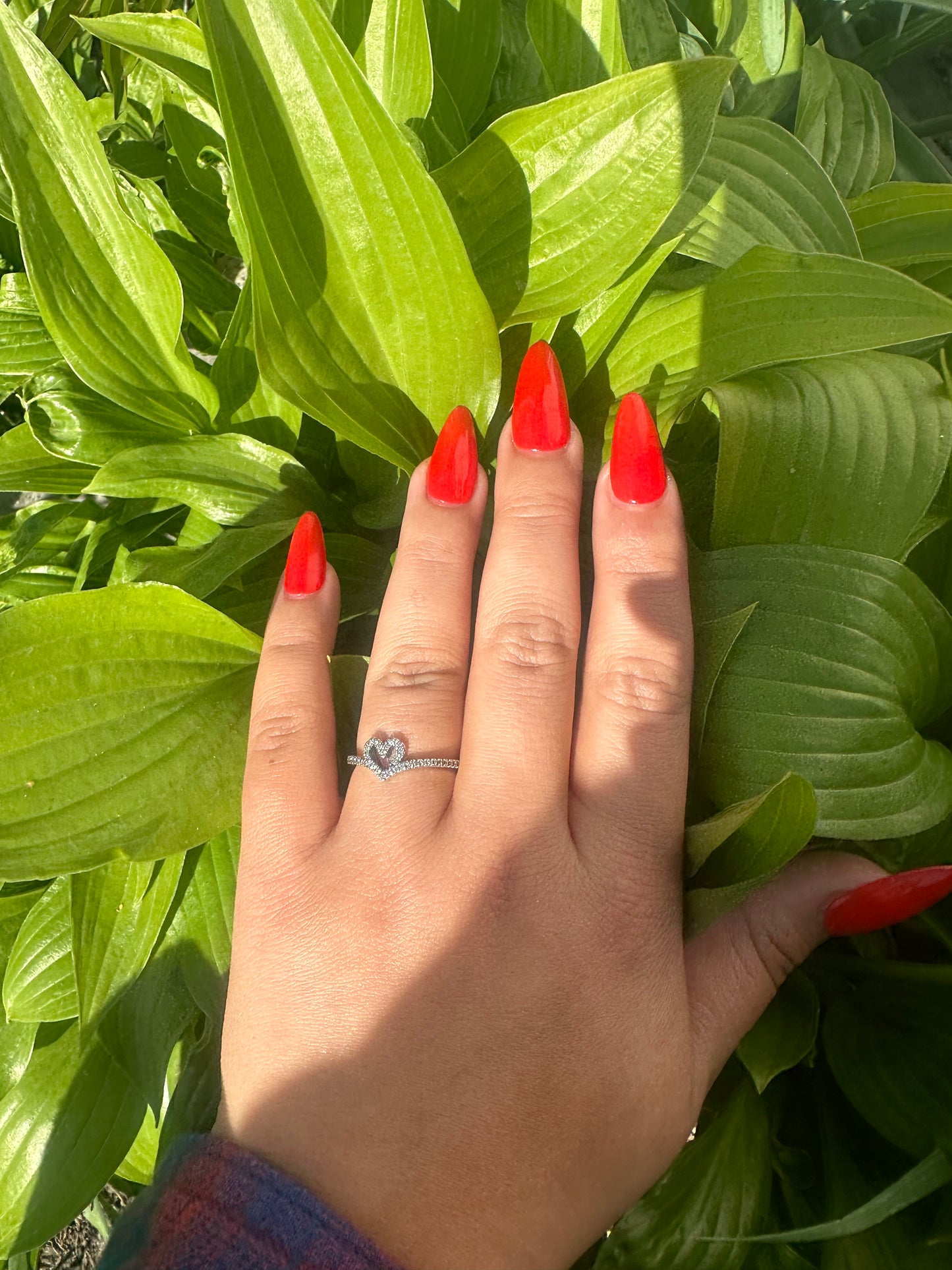 PRE-ORDER Silver heart diamond ring