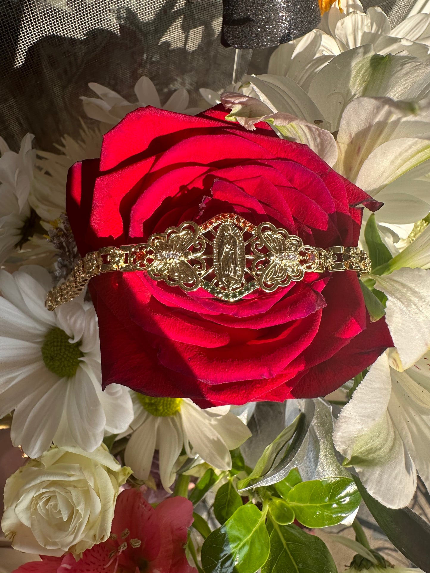 Mexicana escalaba virgin de Guadalupe