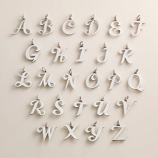 Silver Initial Letter Charm
