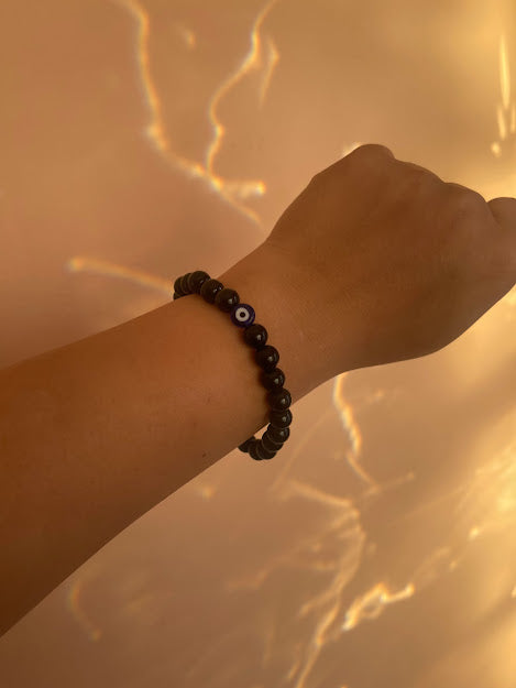 silver matching bracelets black and pink