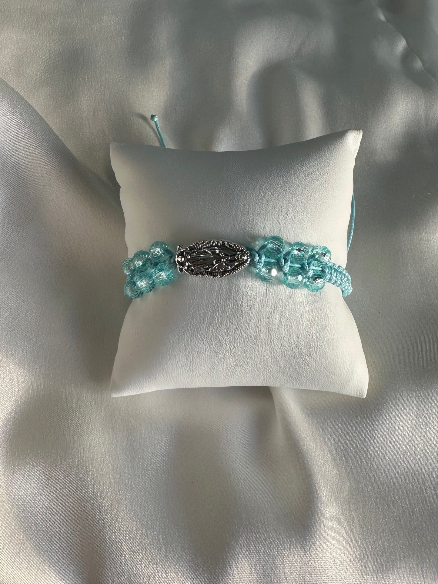 Black or blue virgin de Guadalupe thread bracelets