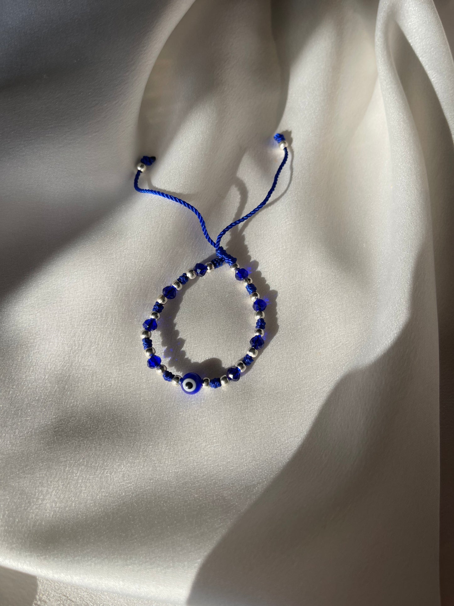 Blue baby evil eye bracelet