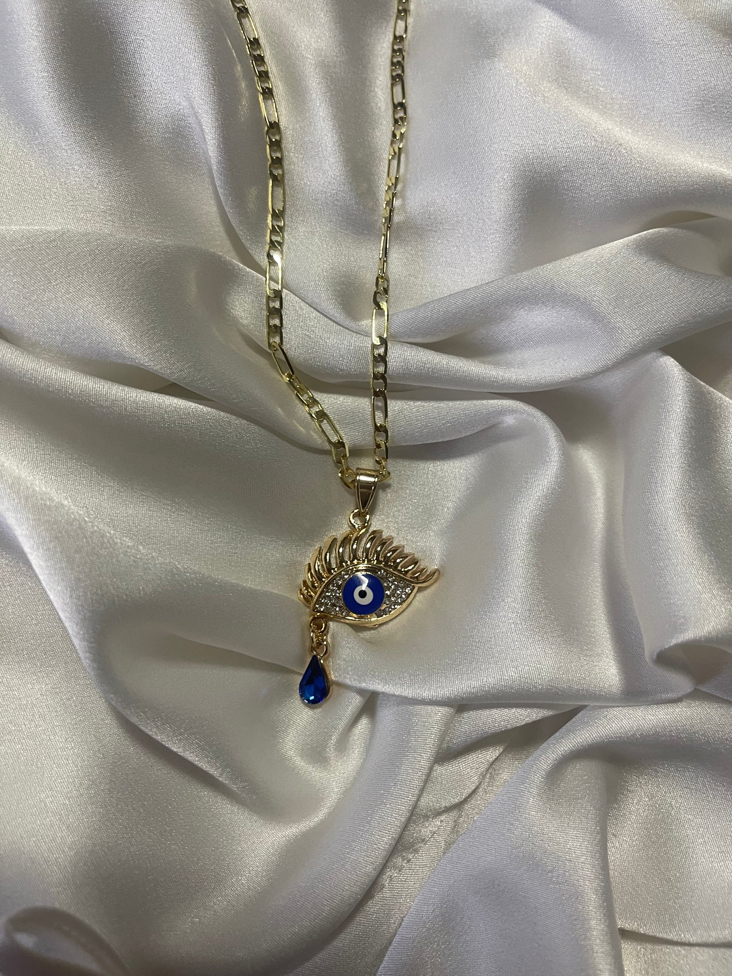 Evil eye necklace blue